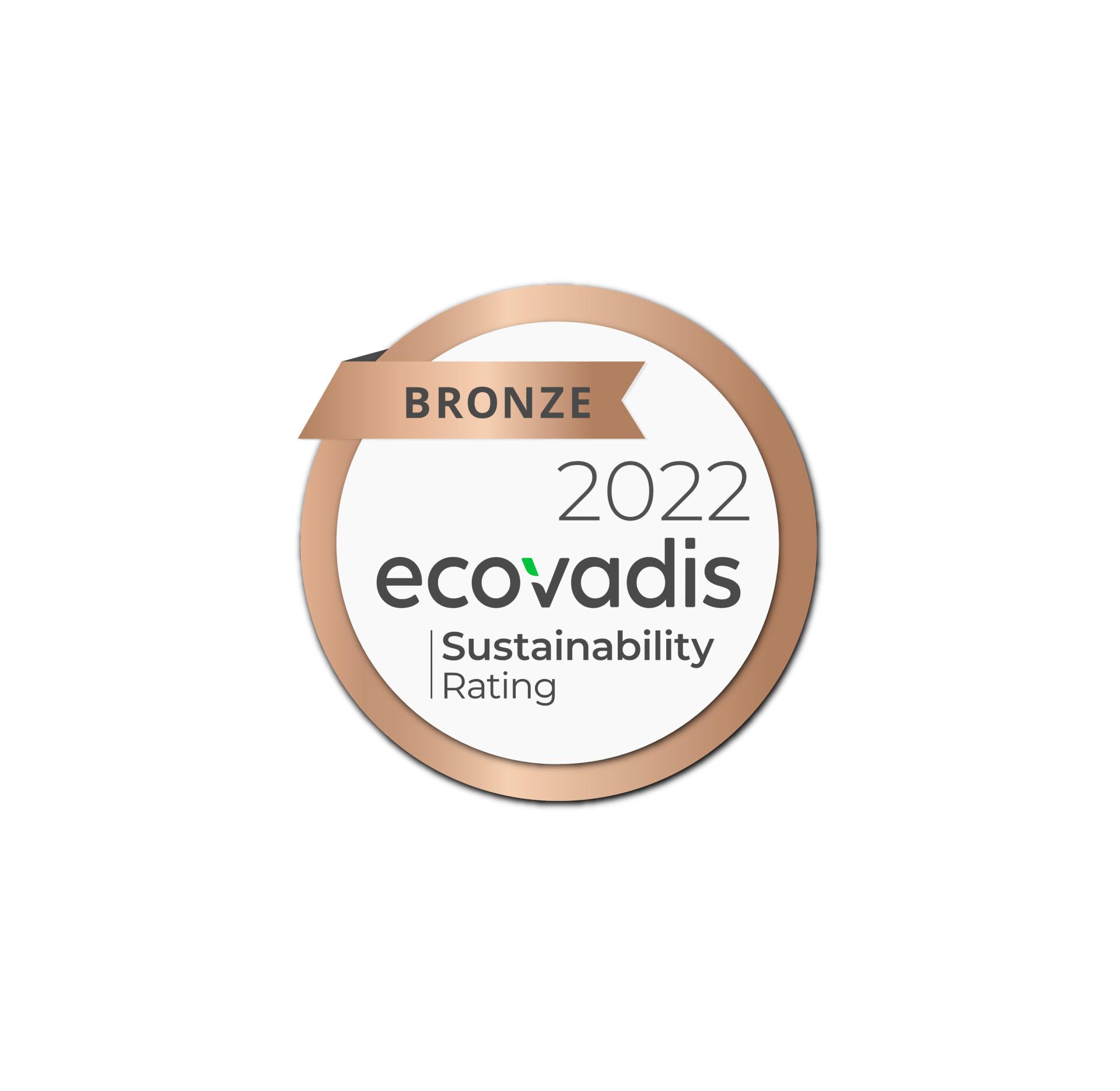 Médaille de bronze Ecovadis certification RSE